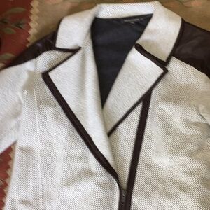 Michael Stars Cotton and Leather Jacket